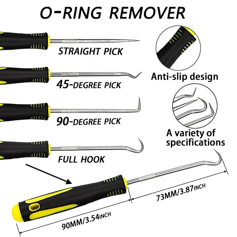 Nitrile Rubber O Rings Assortment Including Pick Tool For Plumbing Faucets And High Pressures Cleaning Equipment Repairs