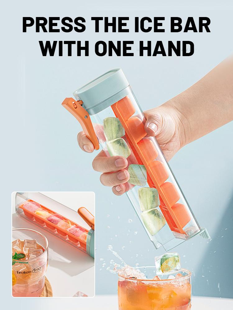 6 Grids Ice Hockey Making Tool One Click Press Ice Ball Maker New DIY Single Hand Easy Demould Ice Cube Mold with Handle