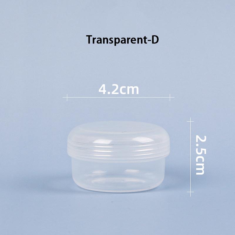 

Portable Medicine Box Transparent Plastic Storage Box Food Grade Round Sealed Portable Storage Box Packaging Storage Small Box 2Pcs
