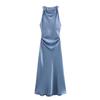 Satin Long Dresses for Women 2026 Summer Slip Midi Dress Woman Sexy Evening Party Dress Sleeveless Female Elegant Dresses