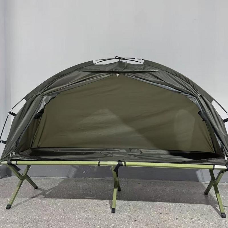Tragbares Ein-Personen-Campingzelt mit integrierter Liege, schneller Aufbau, wasserdicht, Netz-Innenzelt, Wandern, Outdoor, Reisen