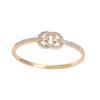 Korean Rhinestone Double Ring Bracelet - Elegant Women's Jewelry for Banquets, Handcrafted High-End Gift, Fresh European & American Style.