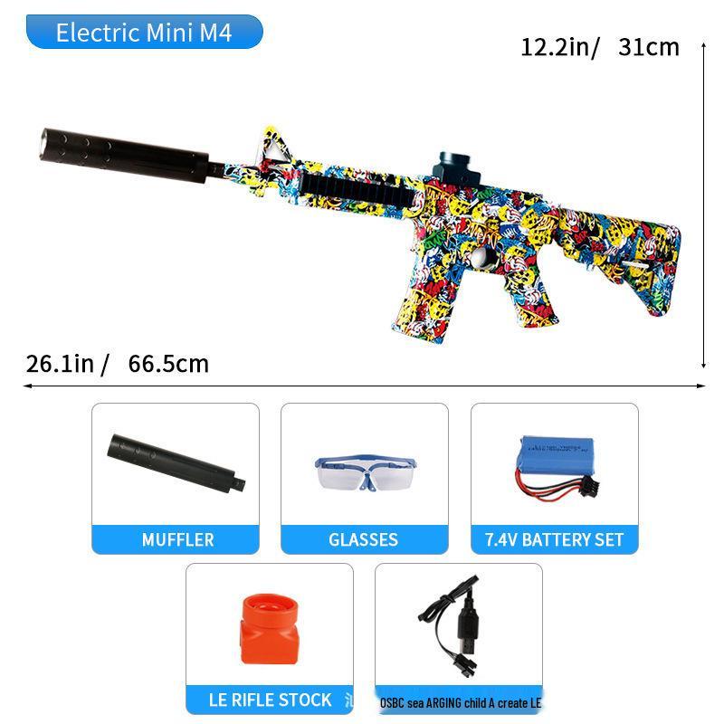 AK47 Electric Graffiti Battle Toy Gun with High-Speed Burst Fire