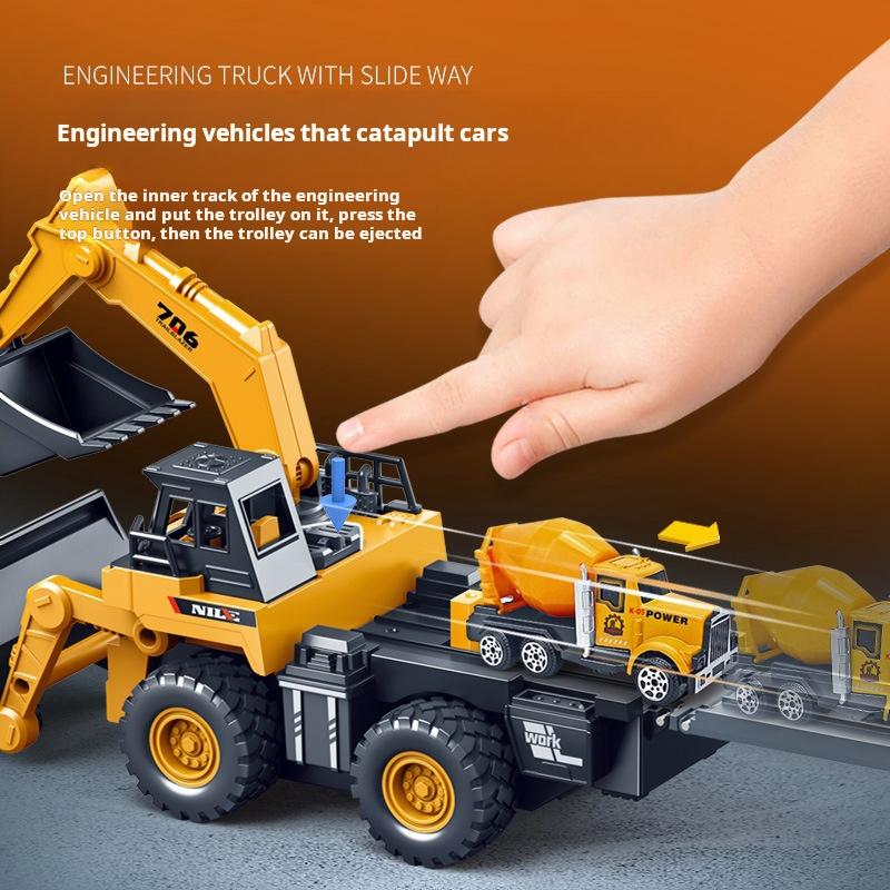 Children's Toys Inertial Digging Bulldozing Catapult Track Engineering Vehicles Story Machines Kindergarten Gifts