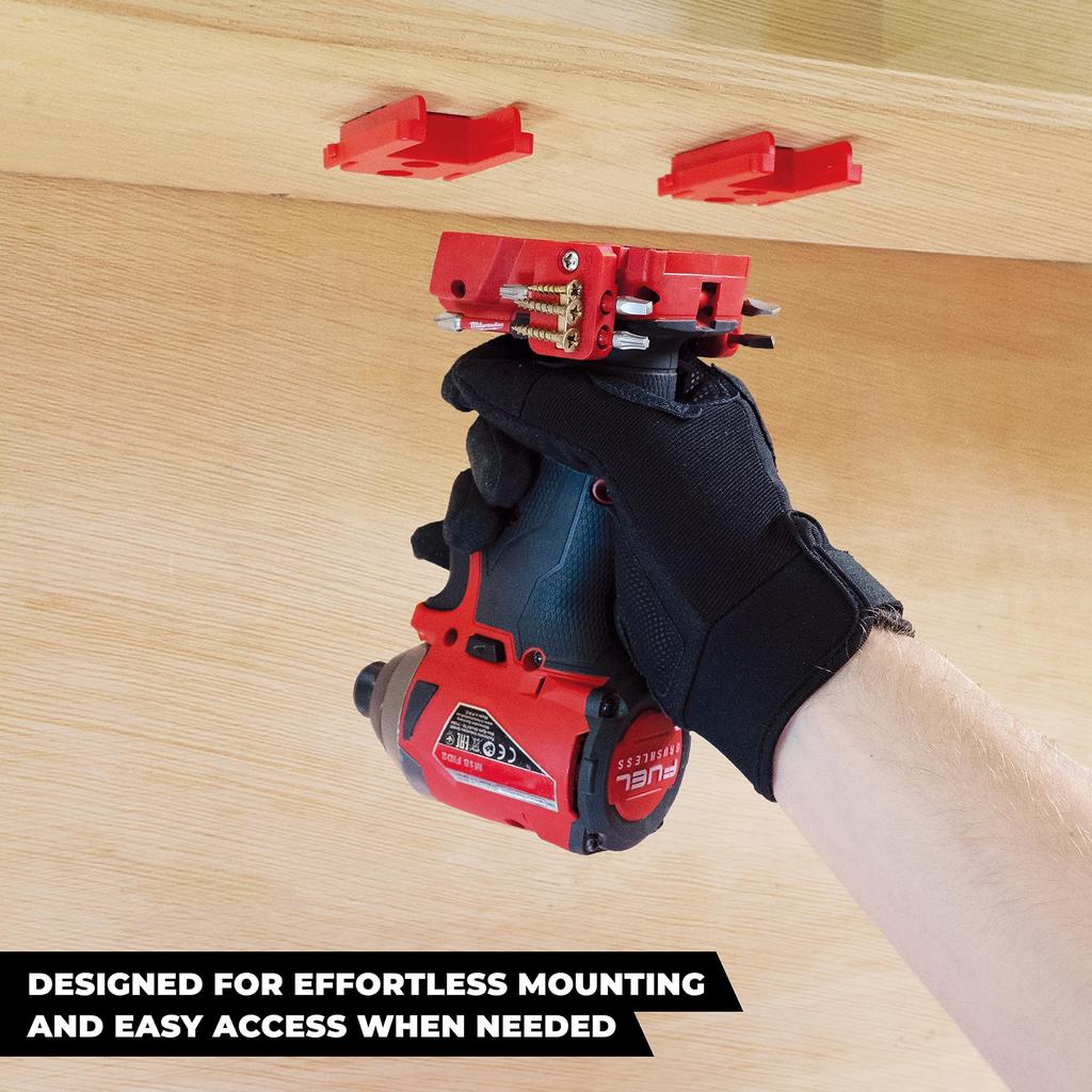 Stealth Mount Tool Mount for Milwaukee M18 (4-Pack) Black TM-MW18-BLK-4