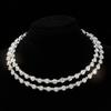 Set di Gioielli da Sposa con Strass, Collana Orecchini Bracciale Completo di Diamanti di Cristallo Set da Tre Pezzi Catena a Griffe Collare di Diamanti