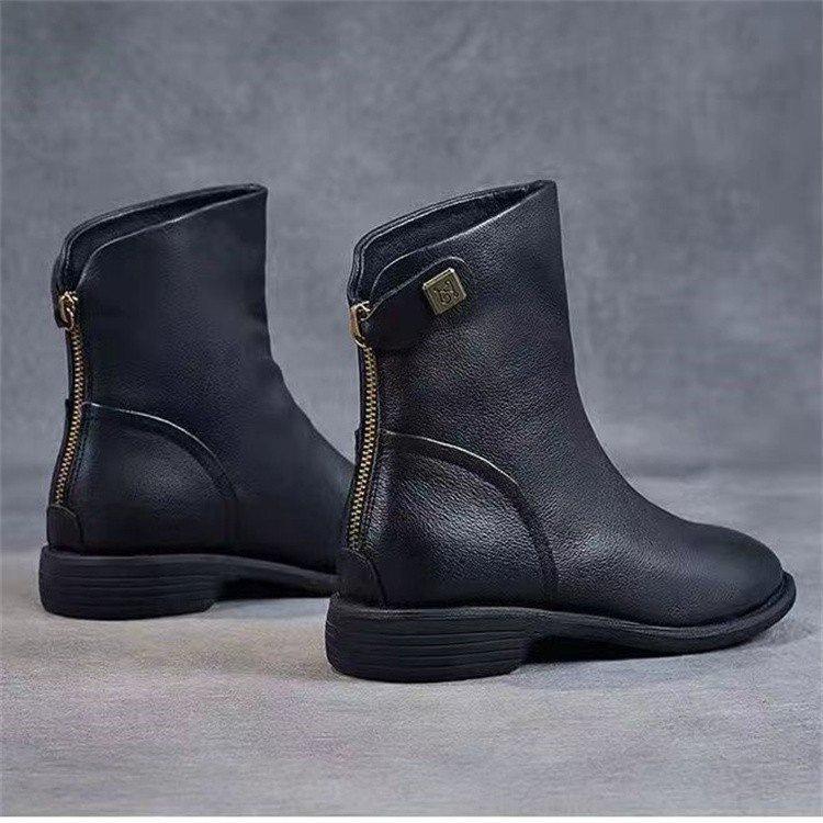 Martin Boots Women's Shoes 2025 New Short Boots British Style Autumn and Winter Versatile Thin Korean Version Versatile Flat Single Boots