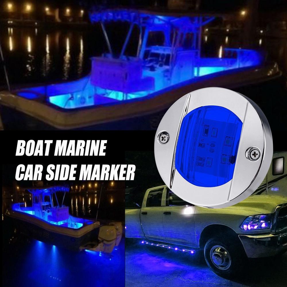 6LED Round Truck Edge Light 12V Round Trailer Trailer Signal Light 24V