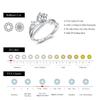 MODIAN 1CT VVS1 Clarity Moissanite Dazzling Ring 925 Silver E Multi-layer Lines Rings For Women Wedding Jewelry Gifts