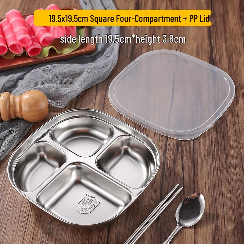 Lijia Fitment Stainless Steel Divided Lunch Plate