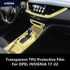 For OPEL IGNIA 17-22 Car Interior Center Console Transparent TPU Protective Film Anti-scratch Repair Film Accessories Refit
