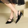 - Rear empty one-word wedge heel high heels pointed new rivets platform single shoes women