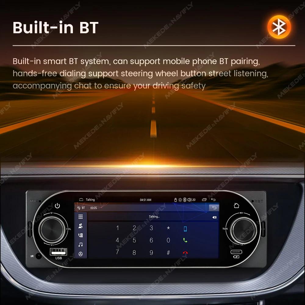 1DIN MP5 Dual-Knob Wireless Carplay Android Auto Car Radio for Universal 5.2 Inch HD Touch Srceen Video Player Smart BT Stereo
