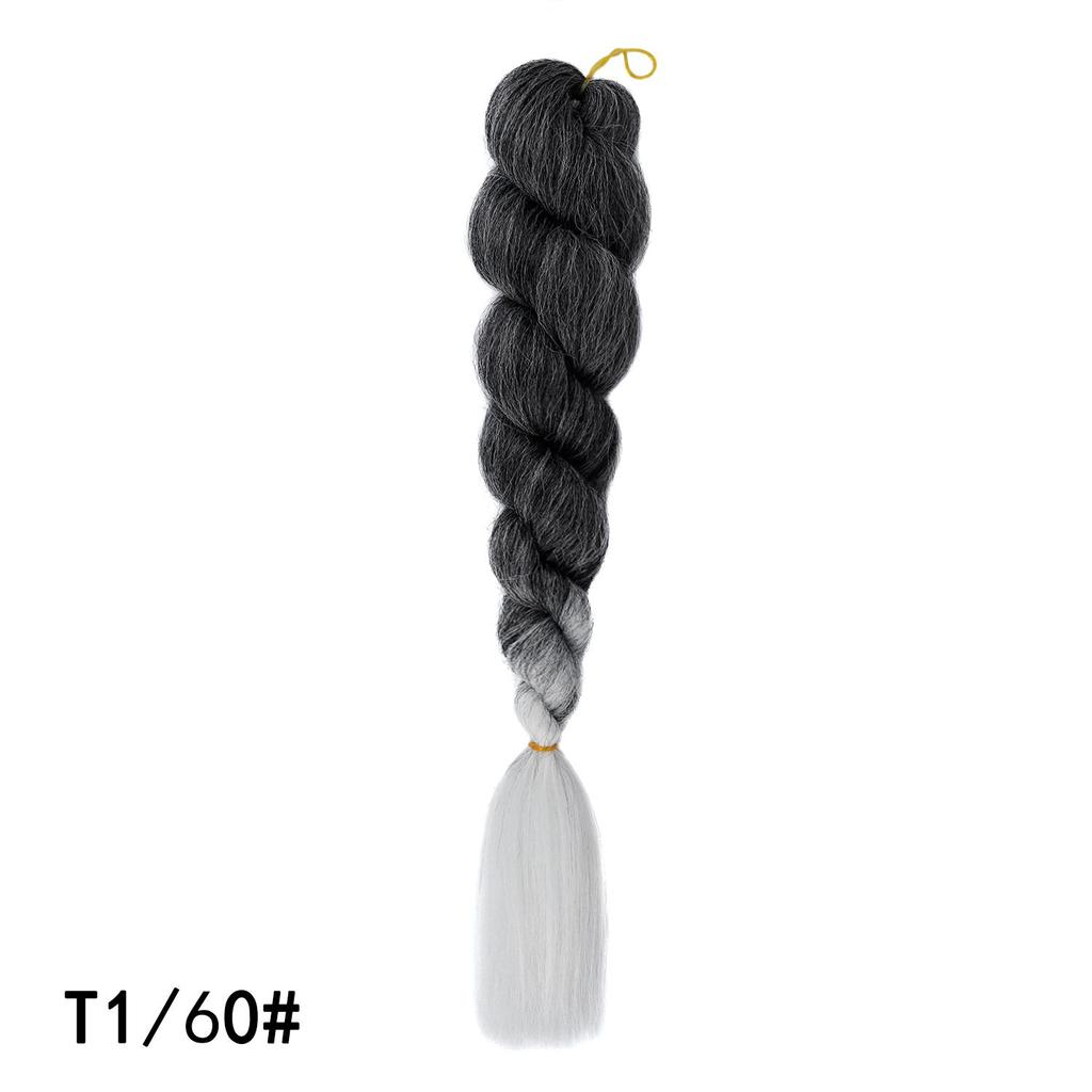 Buntes Ombre Jumbo Flecht Haar Niedrigtemperatur Flammhemmend Synthetisches Haar Großpackung Verwicklungsfrei Häkel Twist Zöpfe Haarverlängerungen