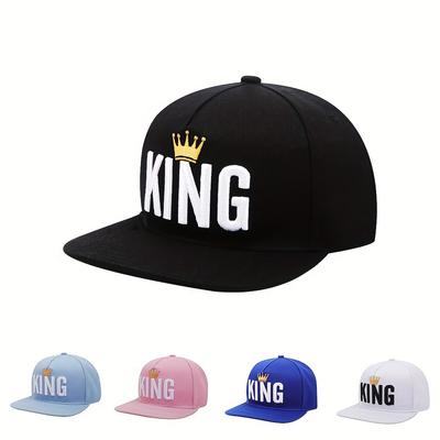 Unisex Koruna KING Výšivka Hip-hop Čepice Jaro Podzim Venkovní Nastavitelné Ležérní Baseballové Čepice Ochrana proti slunci Klobouk