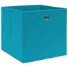 VidaXL Storage Boxes 4 Pcs Non-woven Fabric 28x28x28 Cm Azure Blue