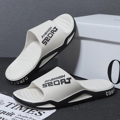 Pánske trendy protišmykové plážové šľapky s hrubou podrážkou na letné vonkajšie nosenie, Deodorizujúce vnútorné žabky