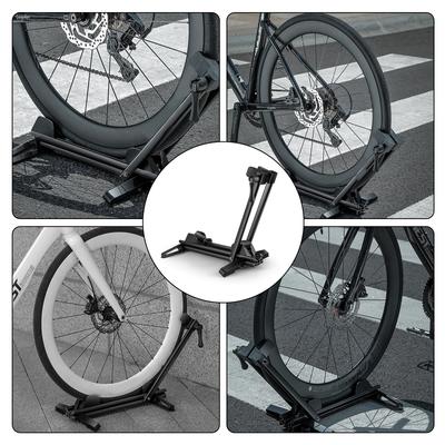 Foldable Bicycles Parking Rack Folding Indoor Parking Wheel Holder Adjustable Width Floor Stand Rack Display Stand