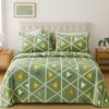 300 TC Cotton Microfiber XXL Super King Size Bedsheet | 9 Feet, 275 X 275 cm with 2 Large Size Pillow Covers - Olive Green