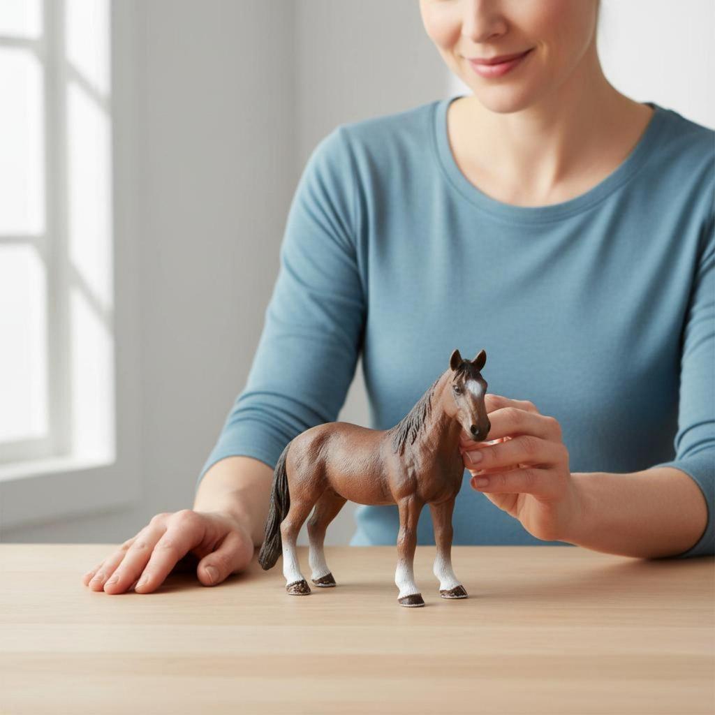 3 Pieces Mare Figures Horse Statue Model Collectible Educational Toy Defined Textures Careful