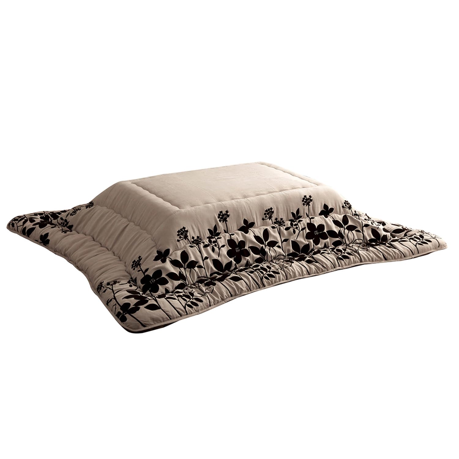 

Ikehiko Kotatsu Futon Square Sienna 205 x 205 cm Beige Modern Leaf Thick Made in Japan Approx. #5173319 бежевый