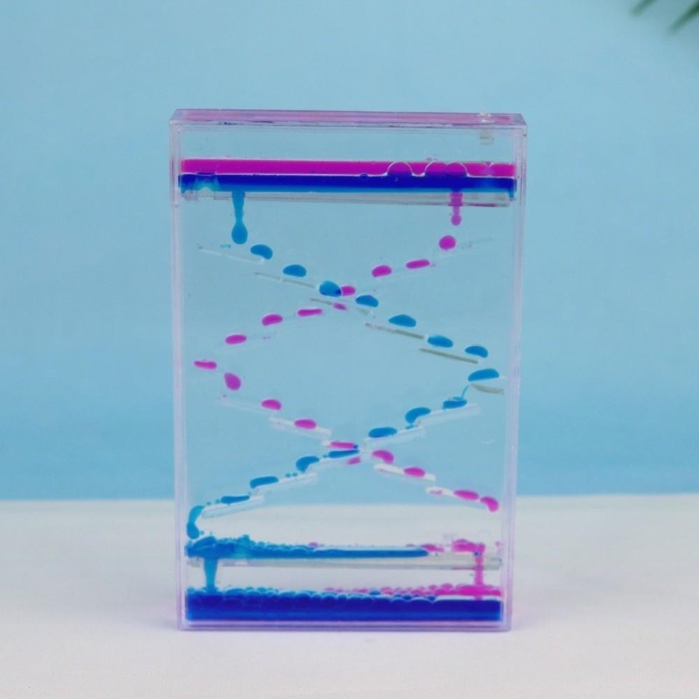 Quadratischer Flüssigsandtimer Kunststoffgehäuse Zweifarbiger Sanduhr-Timer Wassertropfen-Timer Geburtstagsgeschenk