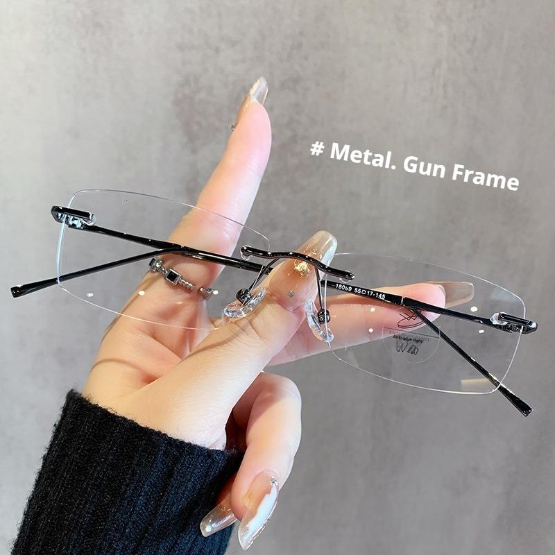 

Simple, Versatile, Stylish, and Unique Rimless Glasses for Women, Small Rimless Glasses, Ultra-lightweight Frames.