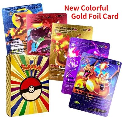 55Pcs Pokemon Cards VSTAR GX EX VMAX MEGA TAG TEAM Energy Trainer Charizard Pikachu Rare Collection Battle Card I05