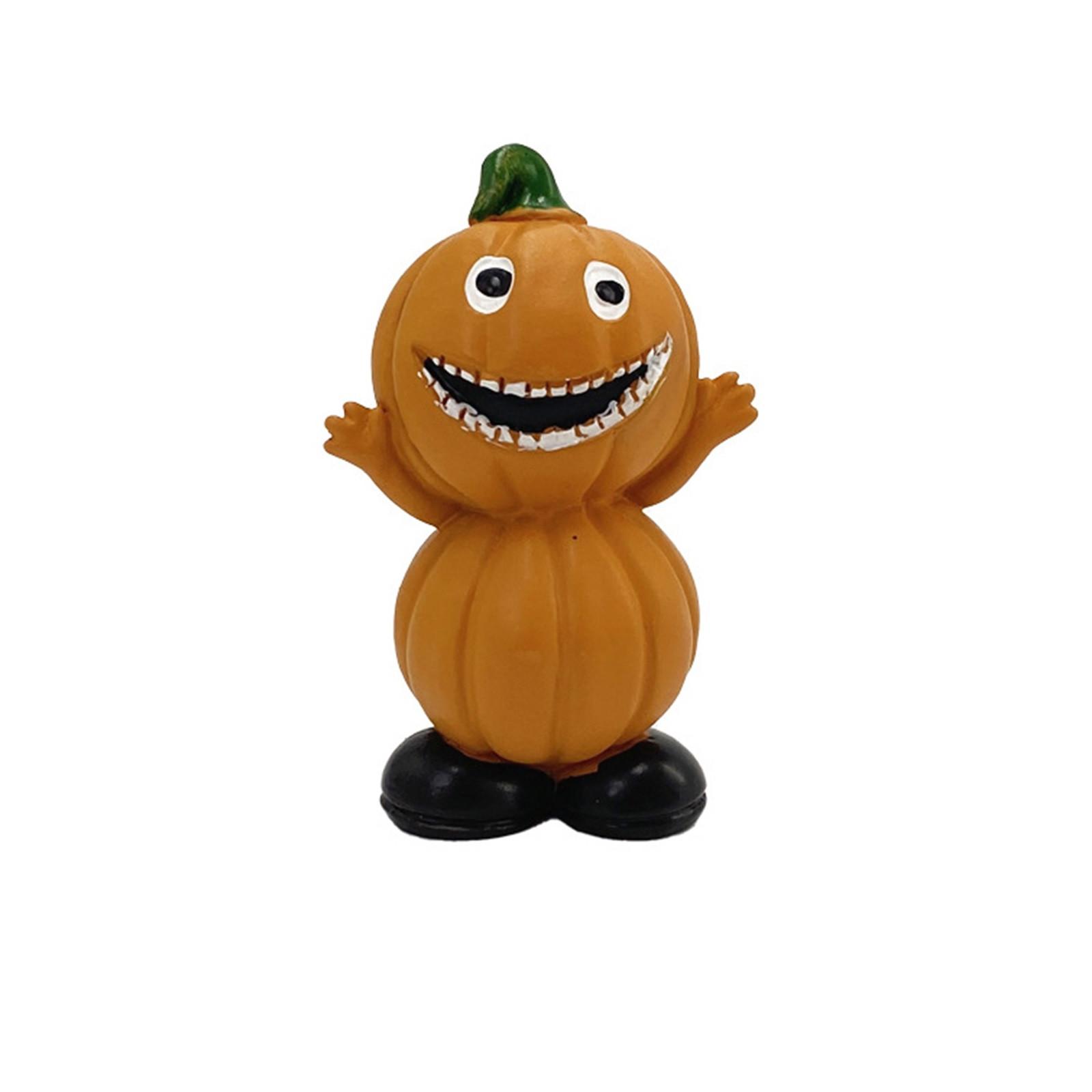 

New Halloween Pumpkins Man Home Garden Decoration Statue Desktop Ornaments Resin Crafts One Size