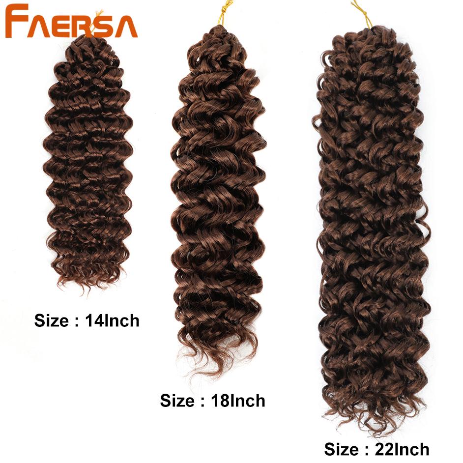 GOGO Curl Ocean Wave Braiding Hair Extensions Crochet Braids Synthetic Afro Curl Hawaii Curly Ombre Black Pink Water Wave Braid For Women