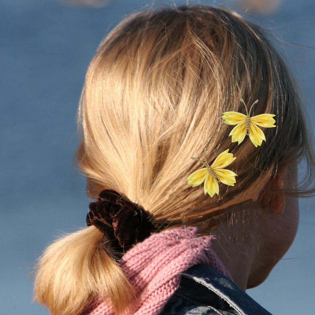 2 Pieces Butterfly Hair Clips Curly Straight Hair Versatile Braids Hair Accessories Hair Pins for Wedding Birthday Gifts Street