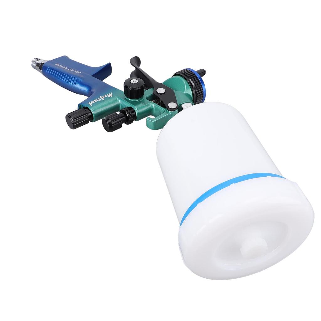 Farbspritzpistole HVLP Spritzpistole 4000B 600ml Becher 1,3mm Düse Air Spray Lackierpistole Kit für Möbel Autopflege G1/4