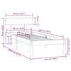 Solid Wood Bed White Pine 90x200 Cm