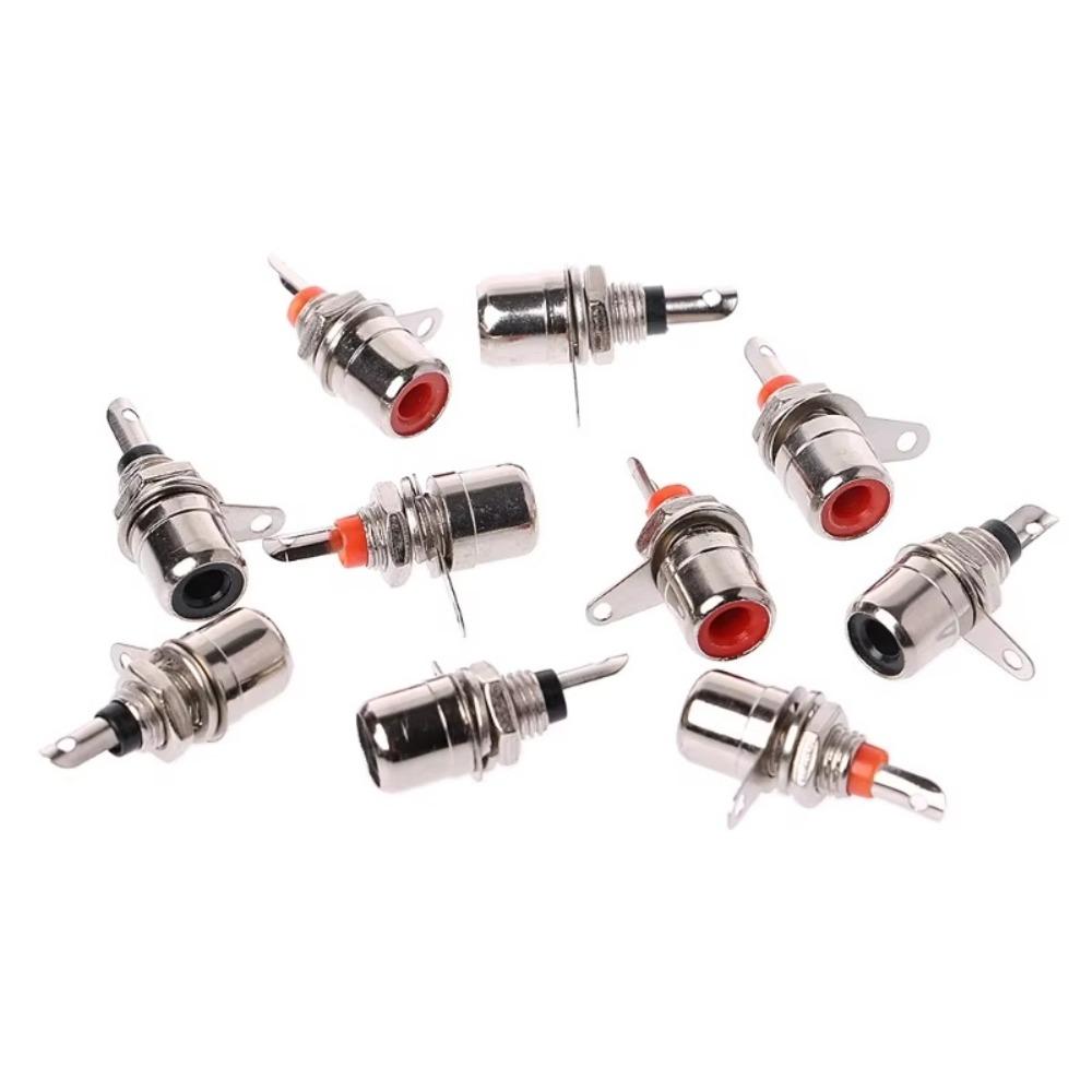 15 Pcs Nickel Plating RCA Panel Mount Connector RCA Panel Mount Audio Socket Plug Connector