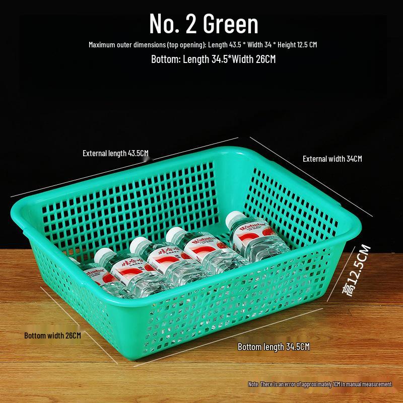 Large White Plastic Rectangular Kitchen Basket for Draining, Washing, and Storage