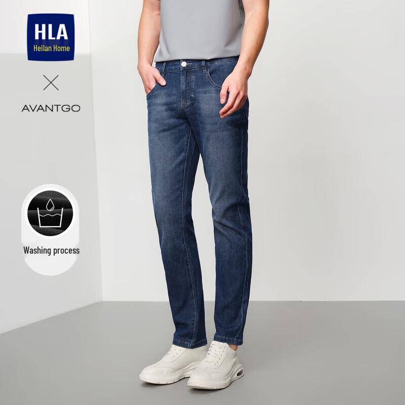 

HLA Men s Light Business Classic 5-Pocket Jeans 3XL