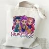 Kpop Witch Hunters Printed Canvas Bag Large Capacity Women's Daily Shopping Bag KTB