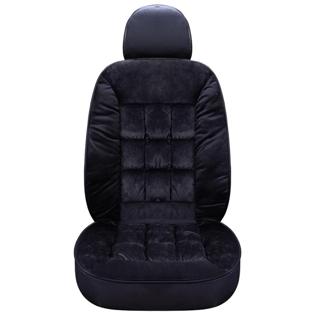 

Universal Plush Quilted Car Seat Covers with Soft Cushioning чорний