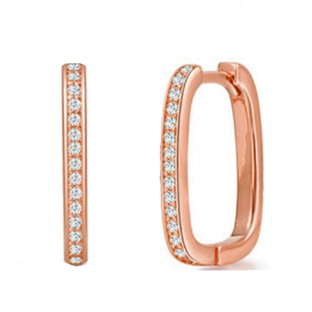 925 Sterling Silver Simple Personality U-Stripe Hoop Earrings for Women Girls Fashion Earrings Jewelry Gifts