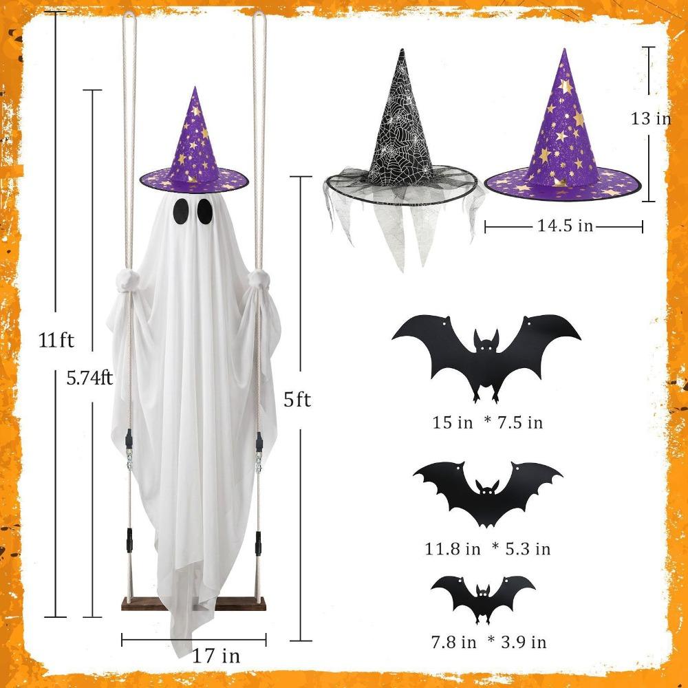Light-Weight Hanging Hanging Ghost Ornaments Ghost Swing Set Tree Decoration