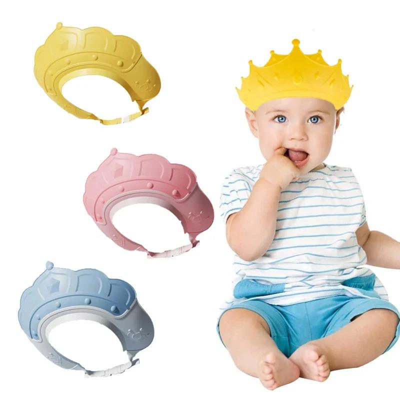 Infant Ear Protection Bath Cap - Baby Shampoo Shield Head Cover, Adjustable Shower Cap for Hair Wash