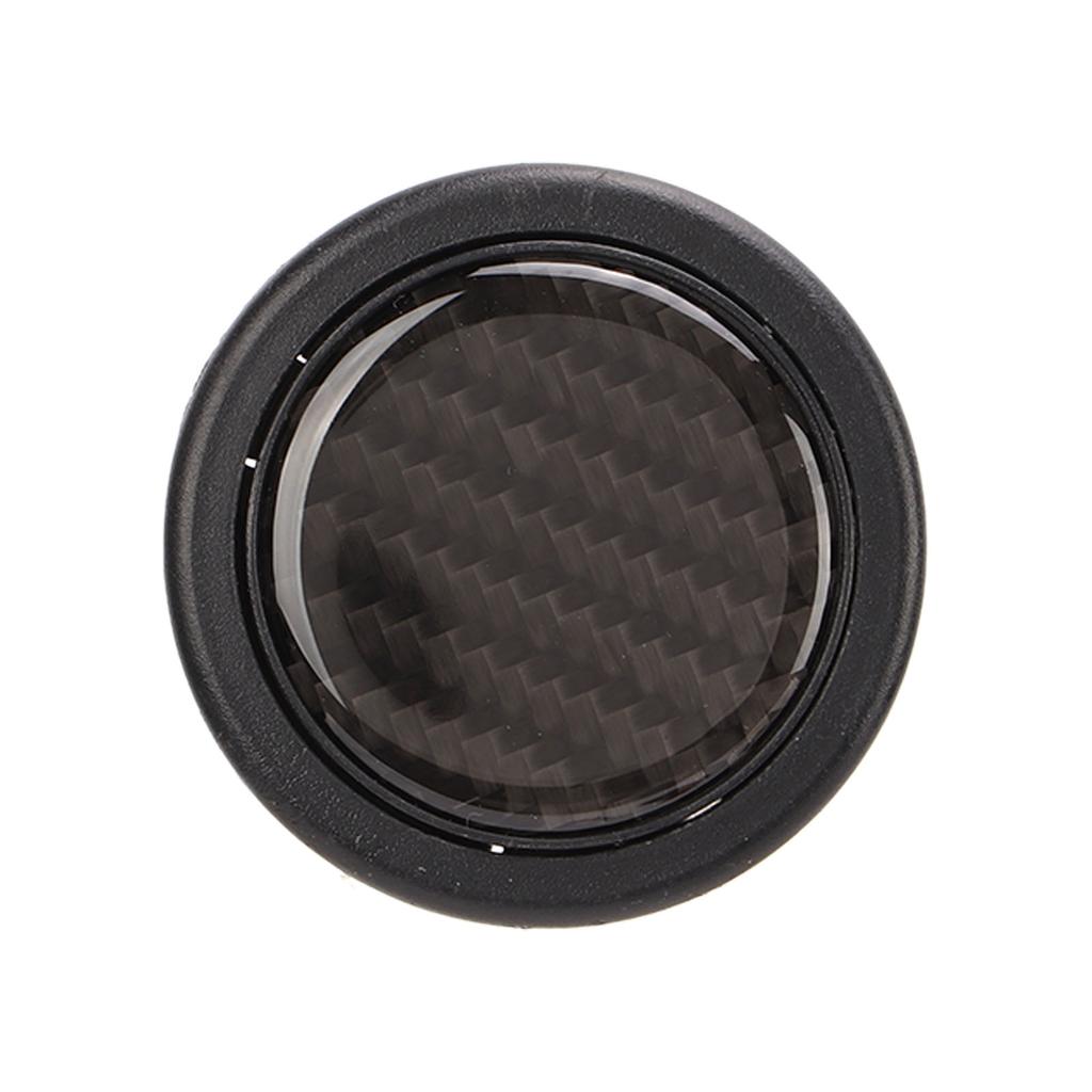 Steering Wheel Horn Button 50mm Diameter Carbon Fiber Universal for 6 Bolts Steering Wheel