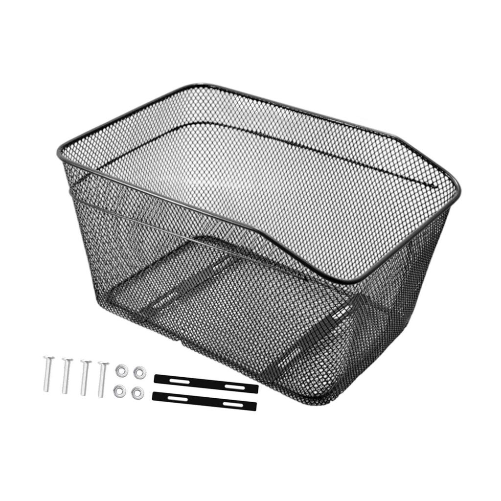 Bike Back Basket Sundries Organizer with Mount Hardware Bicycle Storage Dogs Carrier for