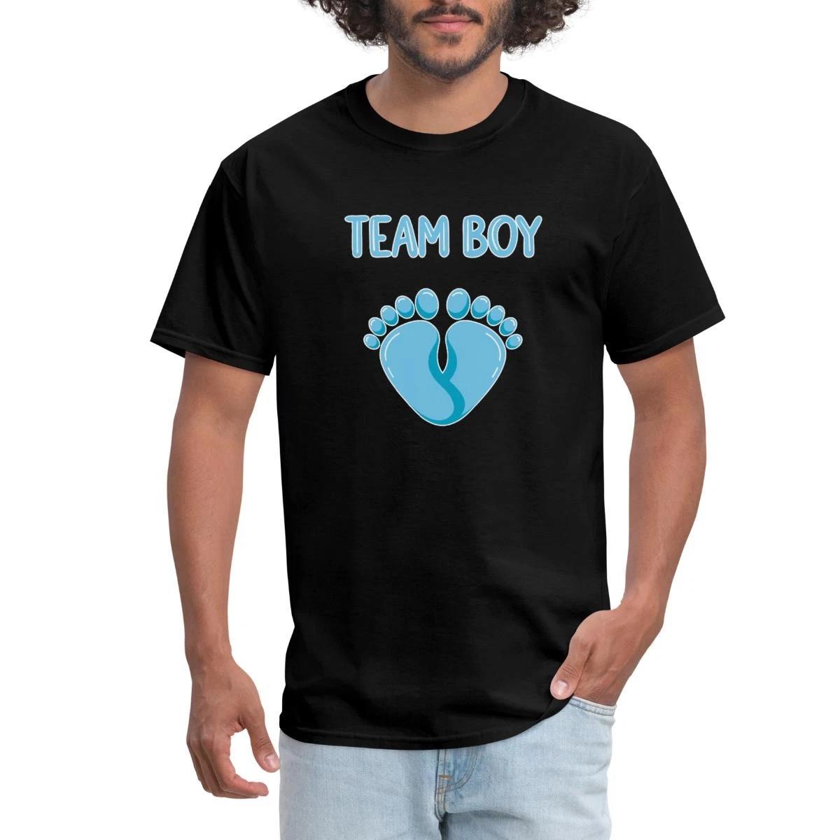 Team Boy Gender Reveal Baby Shower Men s T-Shirt L