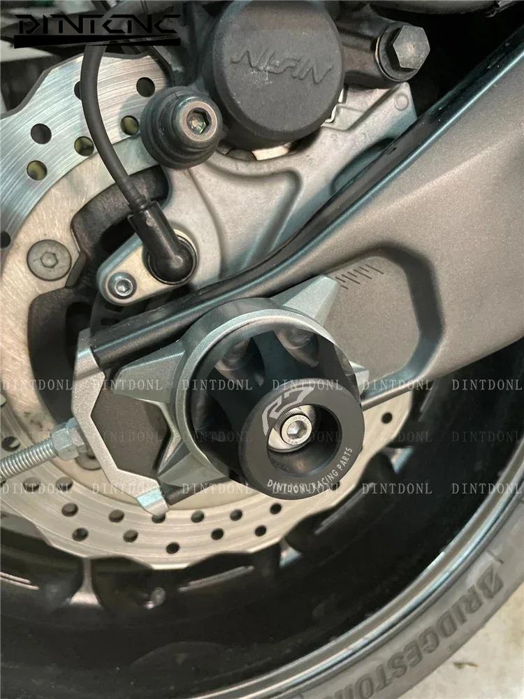 Rear Front Axle Fork Crash Slider For YAMAHA YZF-R7 YZF R7 2021 Motorcycle Wheel Protector YZFR7 YZF690 2022 2024 Accessories