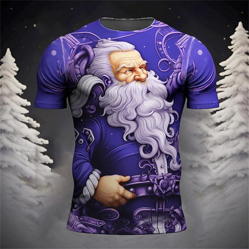 Christmas 3d Print T Shirt Fall Fashion Women's Clothing Christmas Graphic Short Sleeve Casual Oversized T-shirt Men Clothing Tee