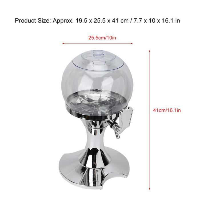 3.5L Argent Forme sphérique Distributeur de bière Distributeur de boissons Distributeur de bière Tool Bar Club Accessoires