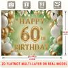 60th Birthday Party Backdrop - Studio Photo Prop