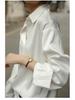 Women's Retro Hong Kong Style Loose White Satin Shirt