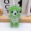 Keychain Pendant, Cartoon Bear Handcrafted Metal Keychain with Glossy Realistic Surface, DIY Animal Beading Kit for Backpack or Handbag